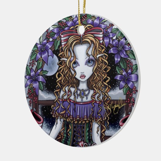 "Holly" kerstfeestfeestdag — versiering Keramisch Ornament (Links)