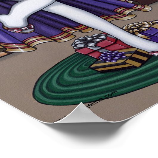 "Holly" kerstfeestfeiers Poster (Hoek)