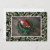 Holly Kerstfoto Feestdagenkaart (Voorkant)