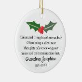 Holly Kerstgepersonaliseerde foto Keramisch Ornament (Rechts)