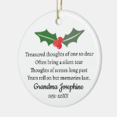 Holly Kerstgepersonaliseerde foto Keramisch Ornament (Links)