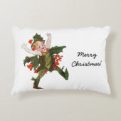 Holly Kerstklep kind Cute Funny Floral Accent Kussen (Voorkant)
