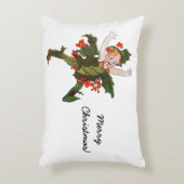Holly Kerstklep kind Cute Funny Floral Accent Kussen (Voorkant(Verticaal))