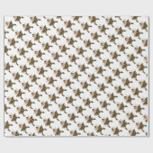 Holly Kerstklep kind Cute Funny Floral Cadeaupapier (Vlak)