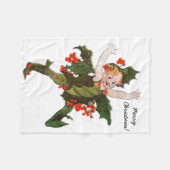 Holly Kerstklep kind Cute Funny Floral Fleece Deken (Voorkant (Horizontaal))