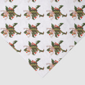 Holly Kerstklep kind Cute Funny Floral Tissuepapier (Detail)