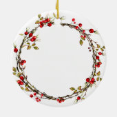 Holly Kerstmas Personalized Girl Baptism Ornament (Achterkant)