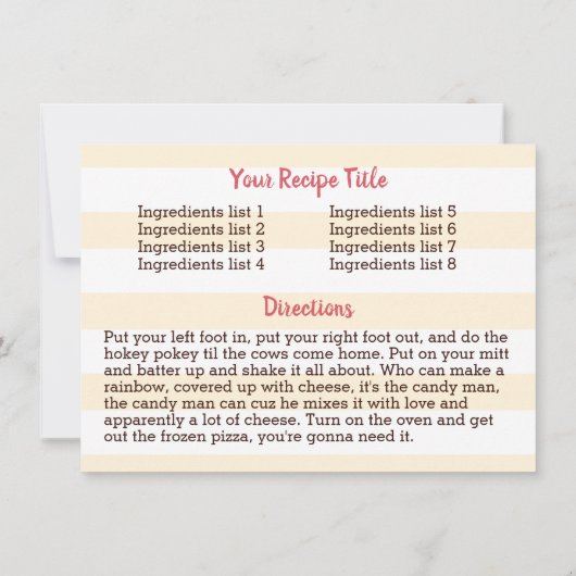 Holly Kerstmis bakken koken recept kaart (Achterkant)