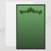 Holly Kerstmis Briefpapier (Voorkant / Achterkant)