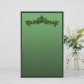 Holly Kerstmis Briefpapier (Staand voorkant)