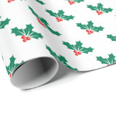Holly Kerstmis Cadeaupapier (Rol Hoek)