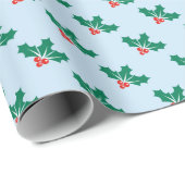 Holly Kerstmis Cadeaupapier (Rol Hoek)
