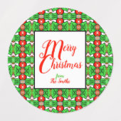 Holly Kerstmis Labels (Design 2)