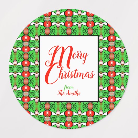 Holly Kerstmis Labels (Design 2)