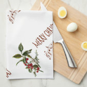 Holly Kerstmis Theedoek (Quarter Fold)