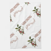 Holly Kerstmis Theedoek (Verticaal)