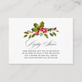 Holly Kerstmis Vrijgezellenfeest Display Shower Informatiekaartje (Voorkant)