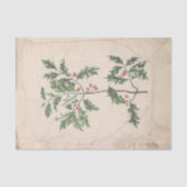  Holly Kerstmis - Wronkst Aged Aged Tissuepapier (Voorkant)