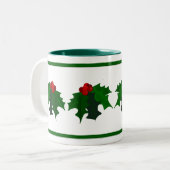 Holly kerstMok Tweekleurige Koffiemok (Voorkant links)