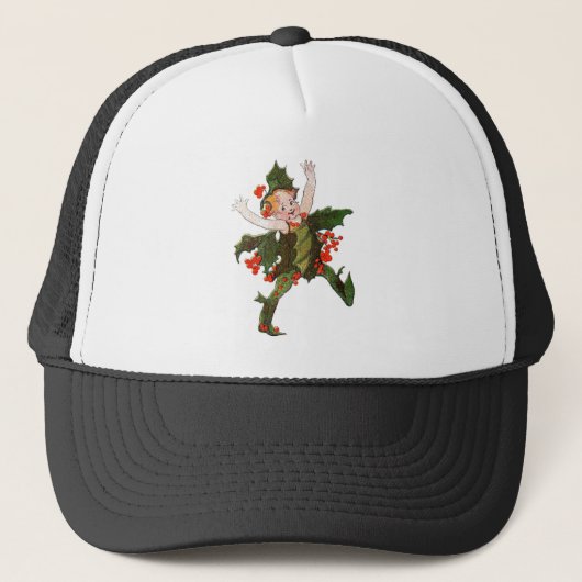 Holly kerstventilator kind Cute  Floral Trucker Pet (Voorkant)
