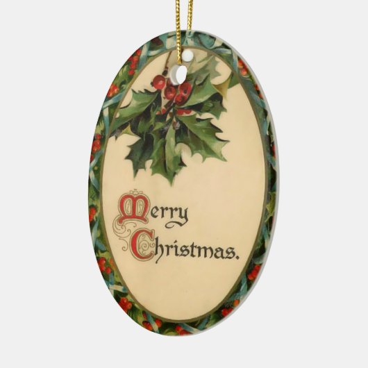  Holly Kerstversiering Keramisch Ornament (Links)