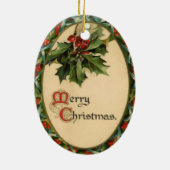  Holly Kerstversiering Keramisch Ornament (Achterkant)