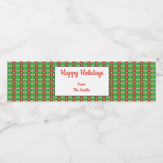 Holly Kerstwater Etiket (Enkel label)