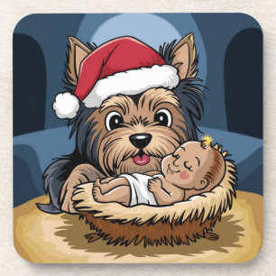 Holly kind geliefd door yorkshire Terrier Bier Onderzetter