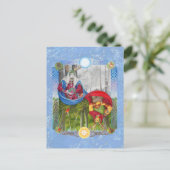 Holly King and Oak King Double Portrait mini print Briefkaart (Staand voorkant)