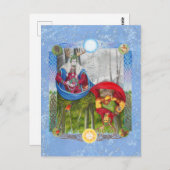 Holly King and Oak King Double Portrait mini print Briefkaart (Voorkant / Achterkant)