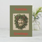 Holly King Blank Flat Vakantie Kaart (Staand voorkant)