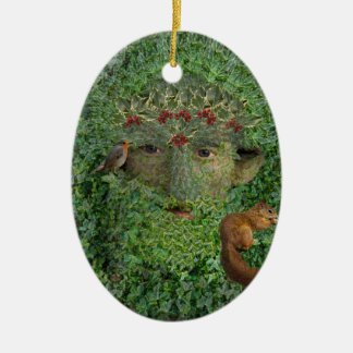 Holly King Green Man Pagan Wiccan Keramisch Ornament