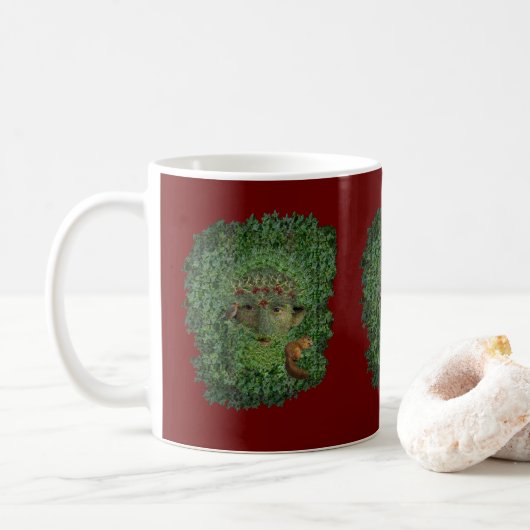 Holly King Greenman Pagan Wiccan Yule Koffiemok (Met donut)