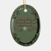 Holly King Keramisch Ornament (Achterkant)