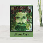 Holly King Merry Yule Holiday Kaart (Voorkant)