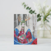 Holly King Portret mini print Briefkaart (Staand voorkant)