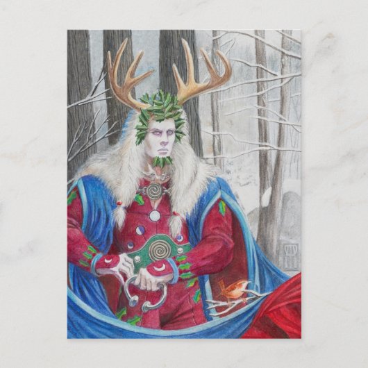Holly King Portret mini print Briefkaart (Voorkant)