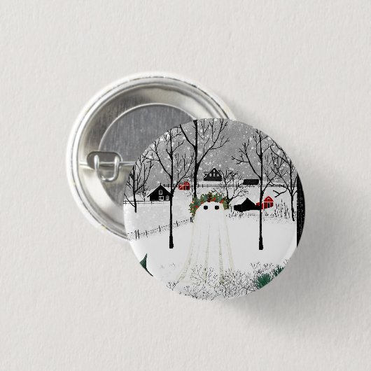 Holly King Ronde Button 3,2 Cm (Voorkant /achterkant)