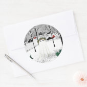 Holly King Ronde Sticker (Envelop)