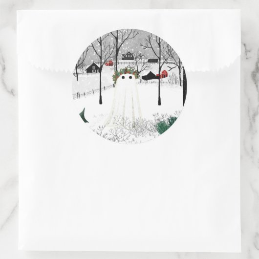 Holly King Ronde Sticker (Tas)