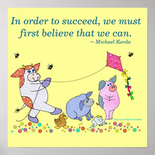 Holly Koe, "Geloof in jezelf" Poster (Voorkant)