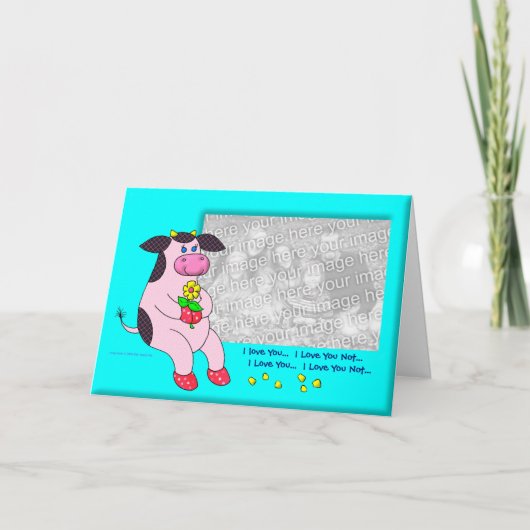 Holly Koe: "Hou van je, hou van je, hou van je" Feestdagen Kaart (Voorkant)