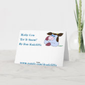 Holly Koe, laat het sneeuwen! Feestdagen Kaart (Achterkant)