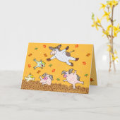 Holly Koe, Leaf Jumping Time! Kaart (Gele Bloem)