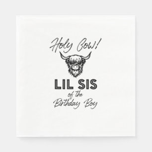 Holly Koe Lil Sis van de Birthday Boy Highland Koe Servet