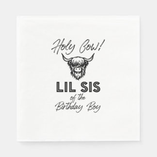 Holly Koe Lil Sis van de Birthday Boy Highland Koe Servet
