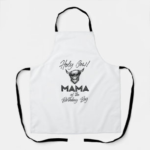 Holly Koe Mama van de Verjaardag Boy Highland Koe Schort