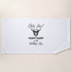 Holly Koe Maw Maw van de Birthday Boy Highland Koe Strandlaken