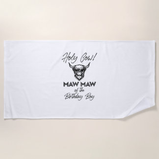 Holly Koe Maw Maw van de Birthday Boy Highland Koe Strandlaken