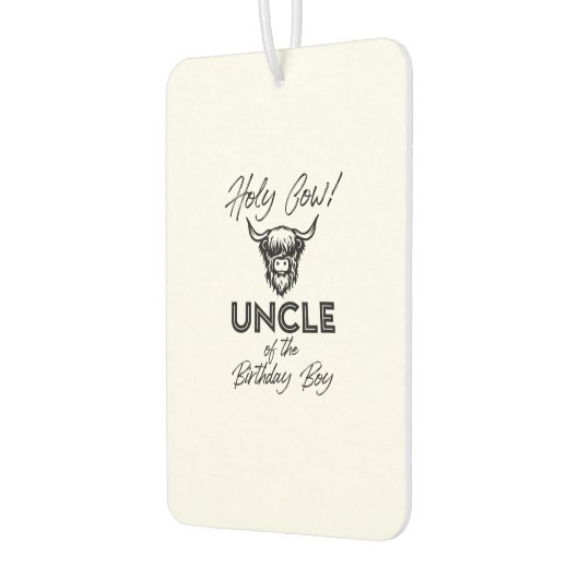 Holly Koe Oom van de Verjaardagsjongen Highland Ko Luchtverfrisser (Links)